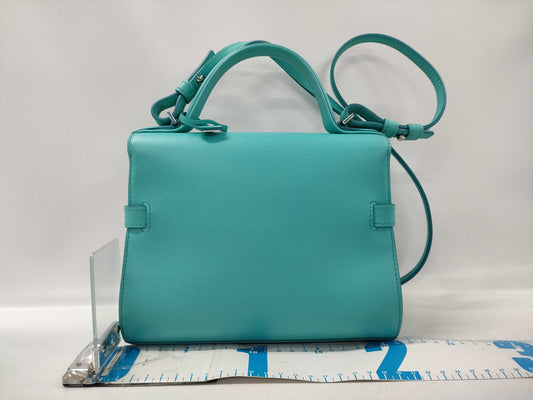 Delvaux Tempate PM Handbag, 2-way, Mint Blue