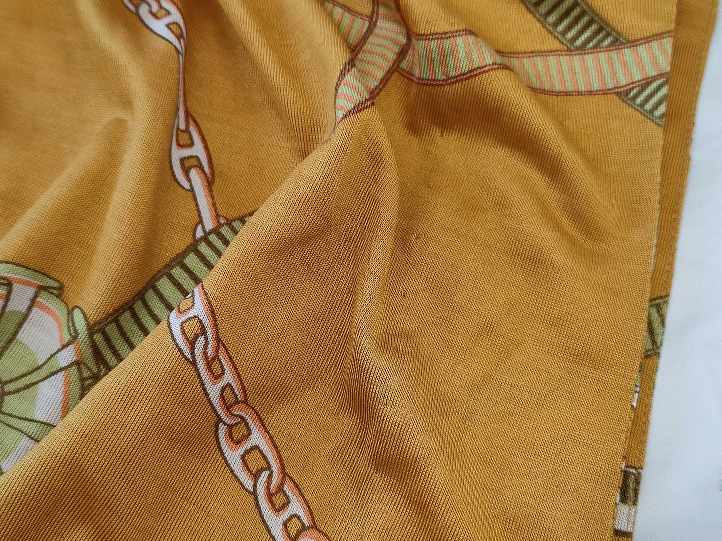 HERMES Long Silk Cardigan, Orange, Size 38