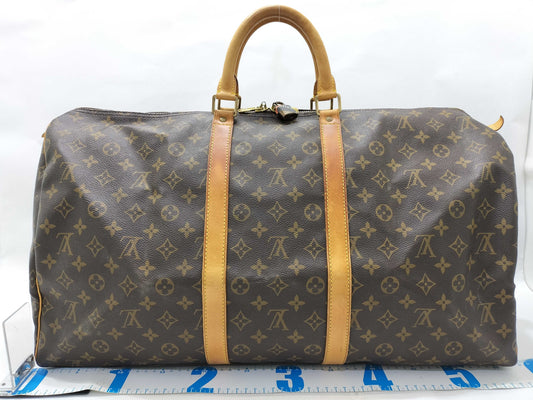LOUIS VUITTON Monogram LV Keepall Boston Bag