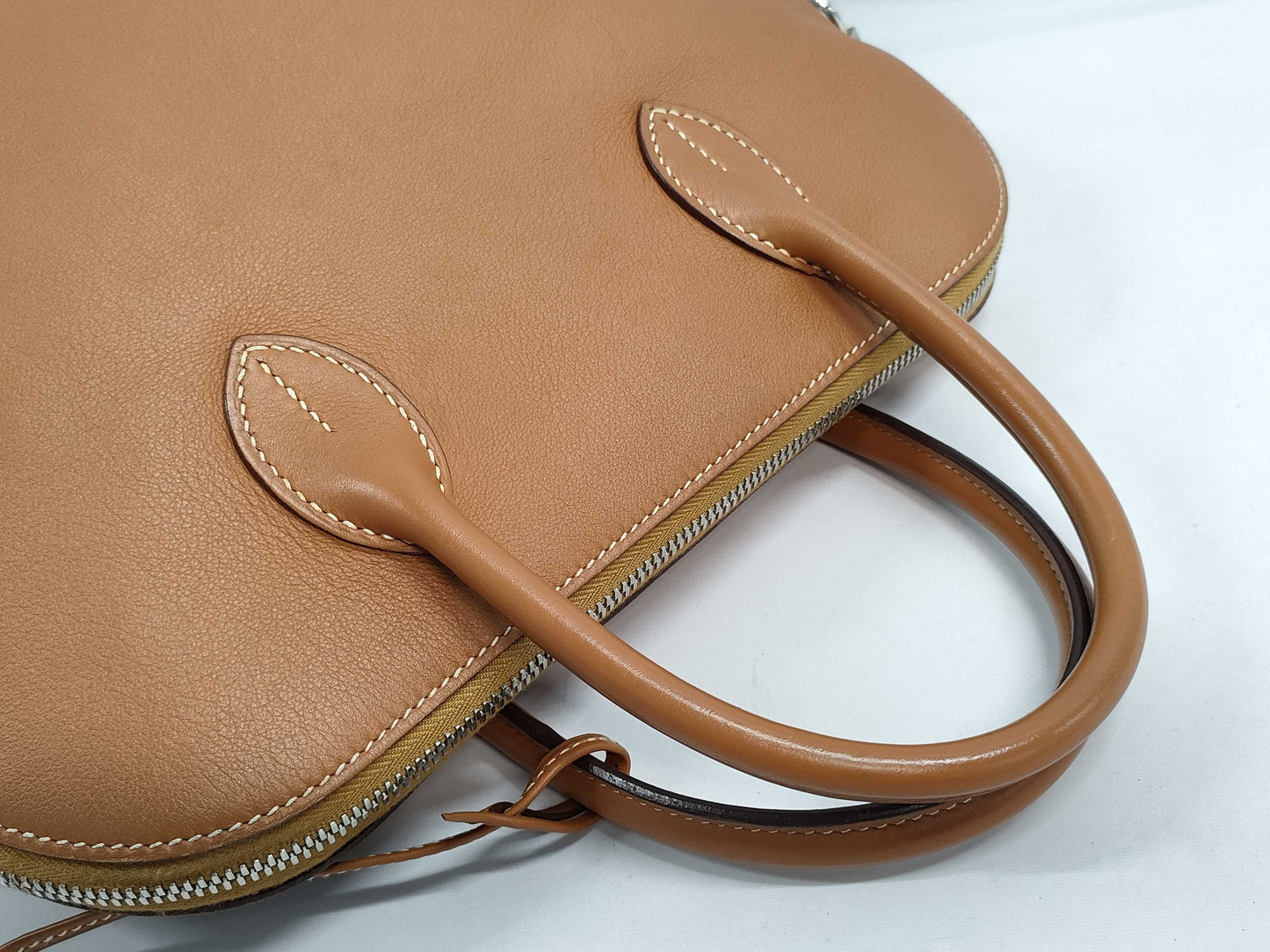 HERMES Bolide 1923 30 Gold with Silver Hardware, J Stamped Handbag