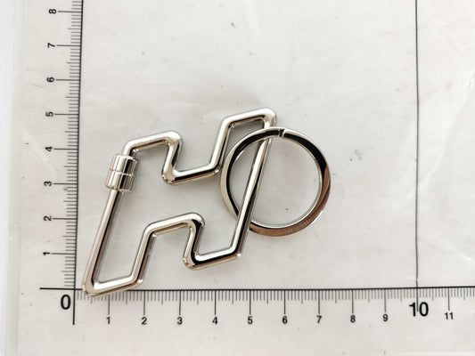 HERMES Keychain H To Speed Silver Hardware HERMES Keyring Key Case Keychain