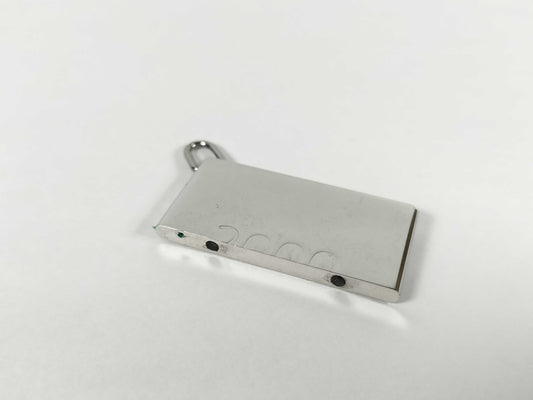 HERMES Hermès Symbol Choker Necklace with Pair Plates, 2000, Metal, Silver Color, Top Only, Pendant Top