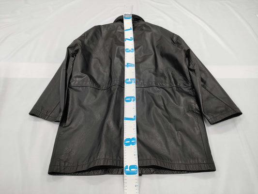 on the world cowhide coat, size L, long coat