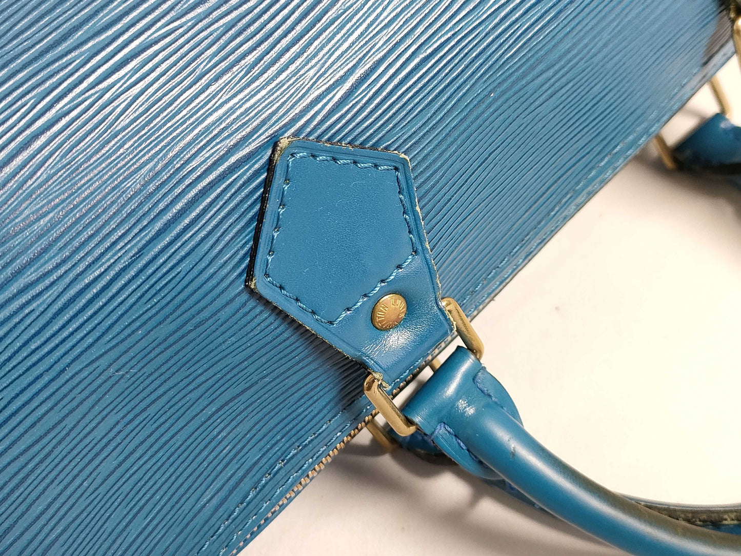 LOUIS VUITTON Epi Speedy 35 M42995 Boston Bag, Blue Handbag