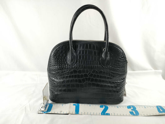 Leather Jewels JRA Tag Crocodile Bolide Style Unused Handbag
