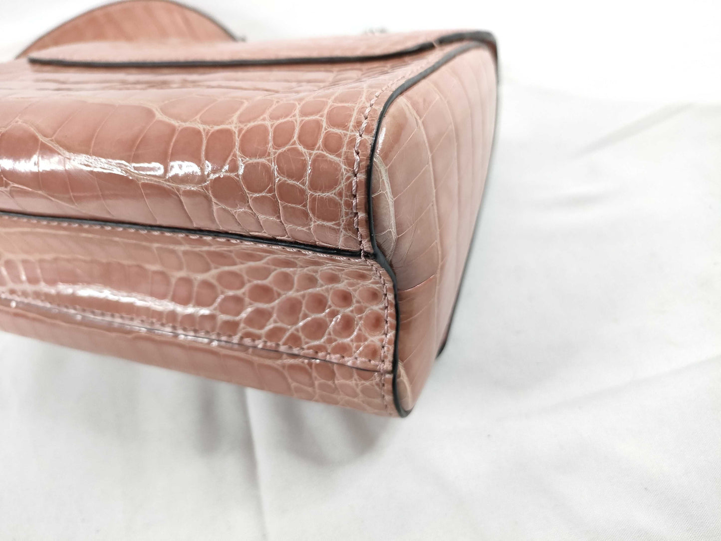 LOUIS VUITTON Crocodile Twist PM Turnlock Shoulder Bag