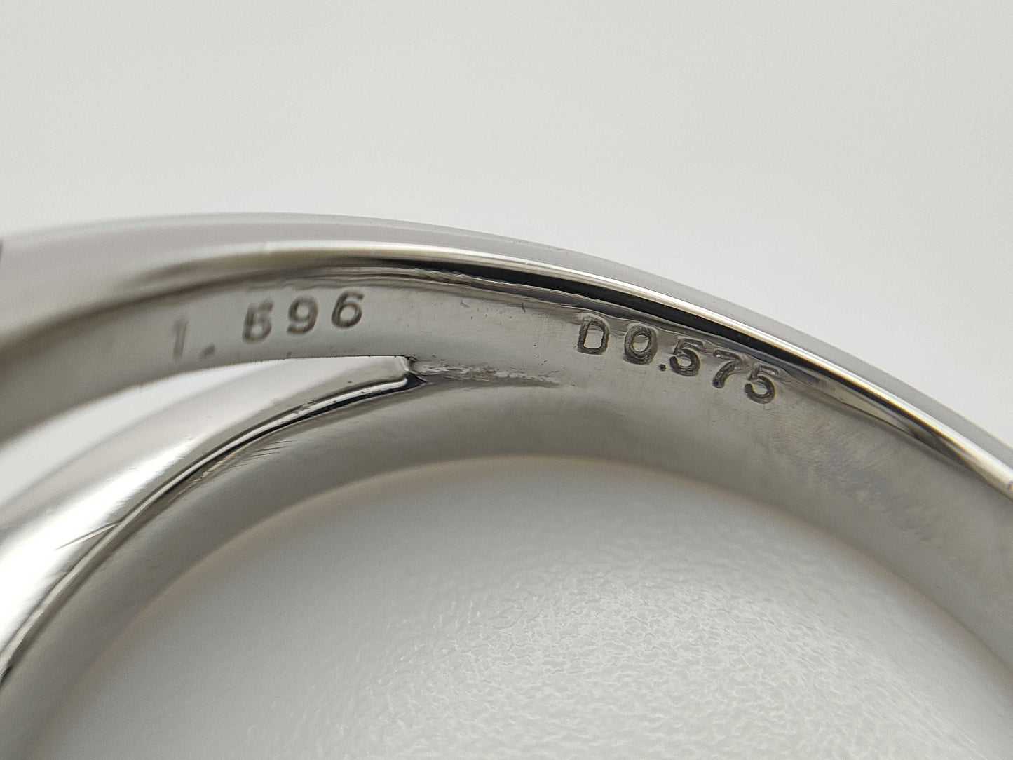 S1.596ct D0.575ct Pt900 12.8g Ring