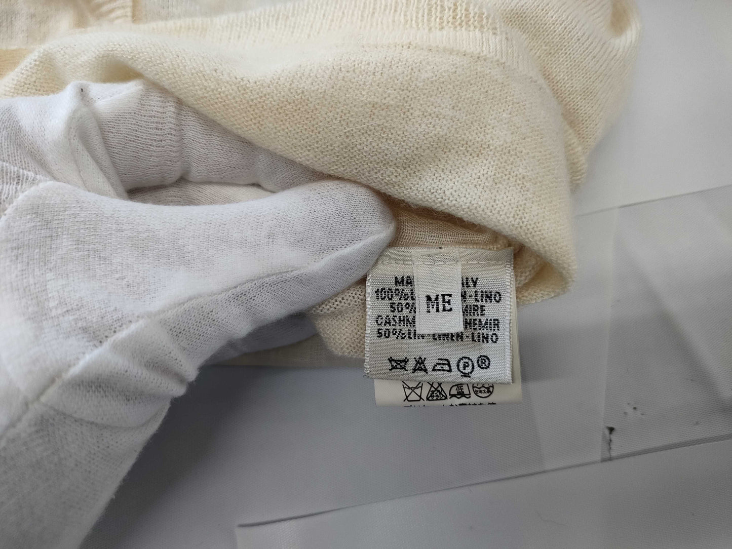 HERMES Margiela-era cashmere cardigan with fish print, size ME