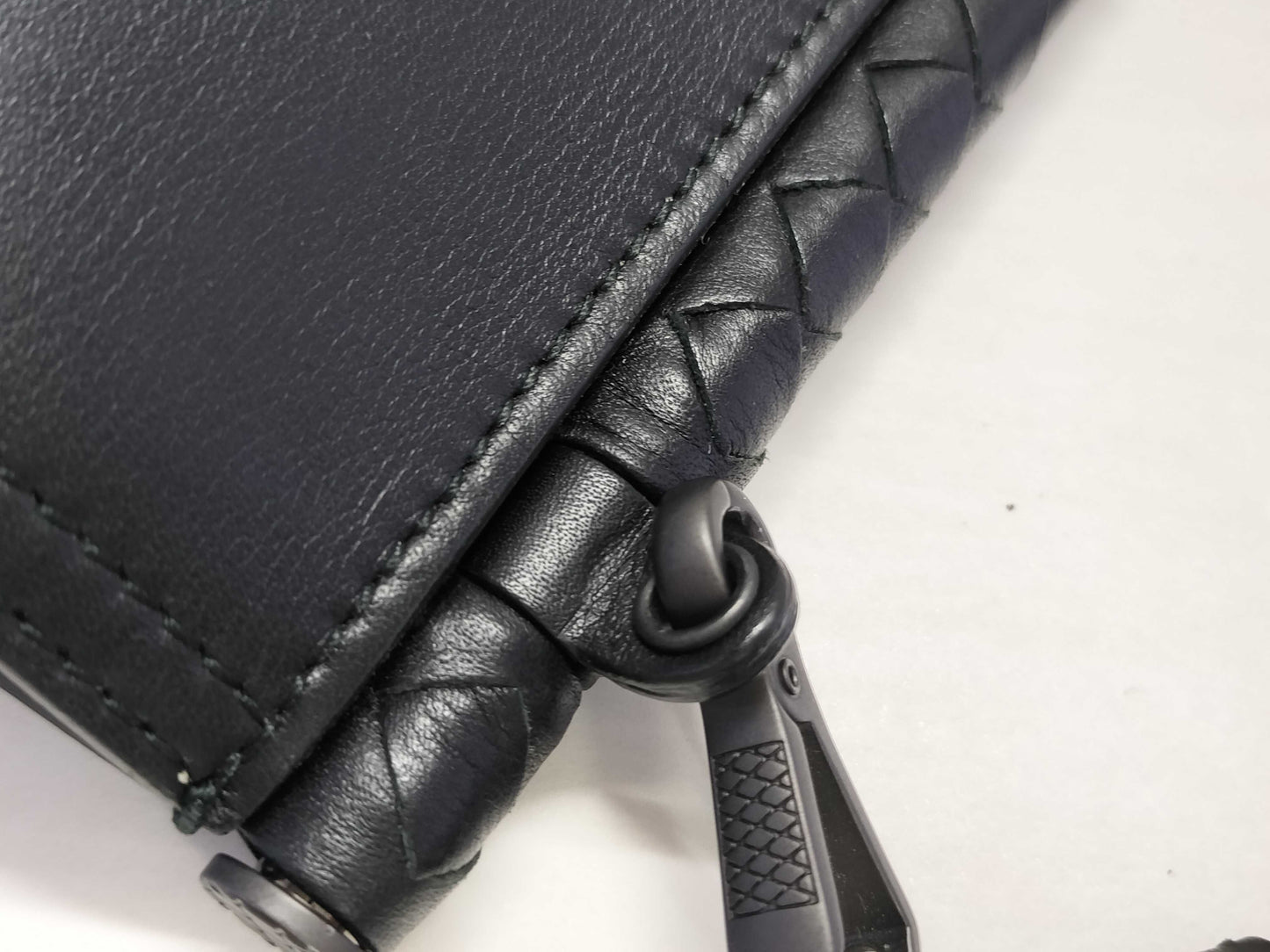 BOTTEGA VENETA Intrecciato Shoulder Bag in Black