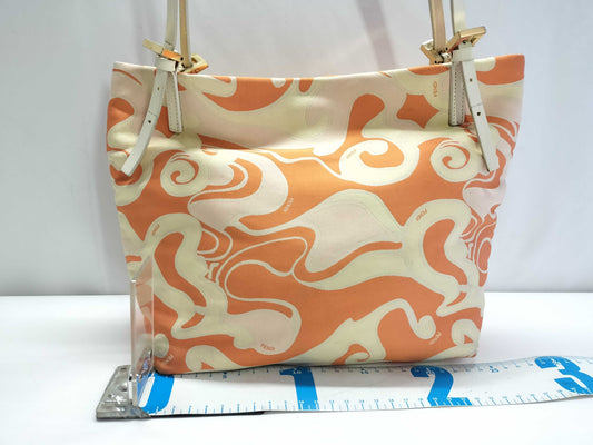 FENDI Shoulder Bag Orange Pink Tote Bag