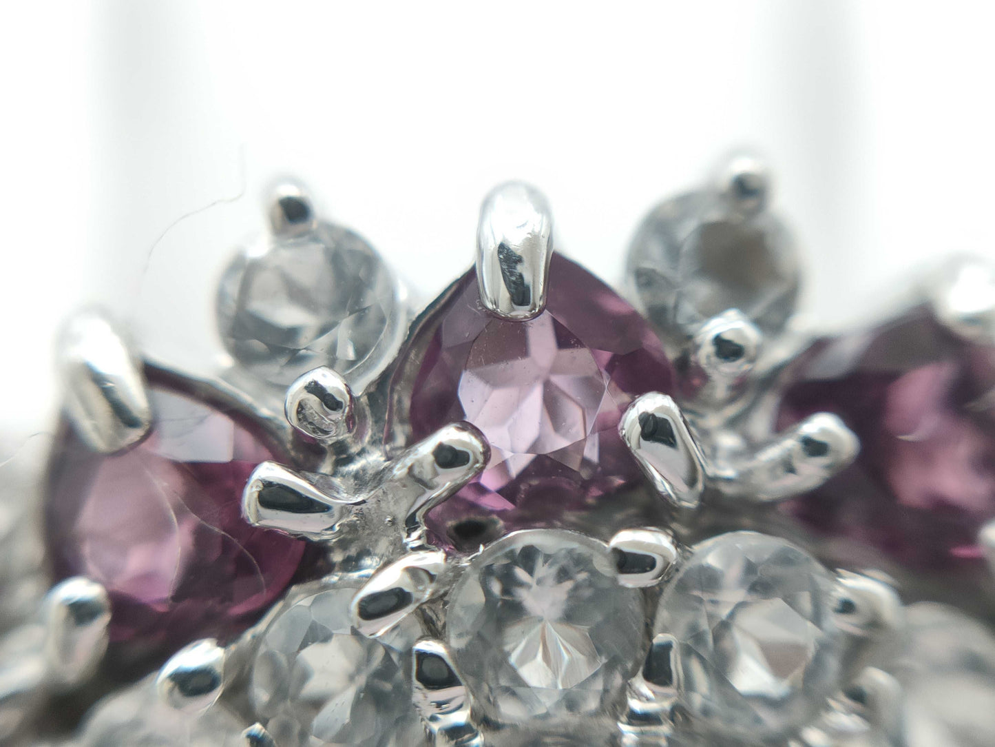 14.64ct Colored Stones, Transparent Stones, 15.2g K18WG Ring