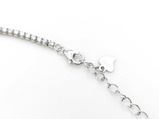 Agate, Zirconia, Sterling Silver, 4.6g Bracelet/Bangle