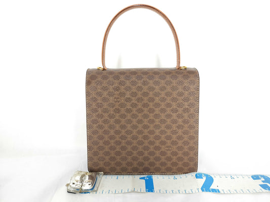 CELINE Macadam PVC 2-way Handbag Brown