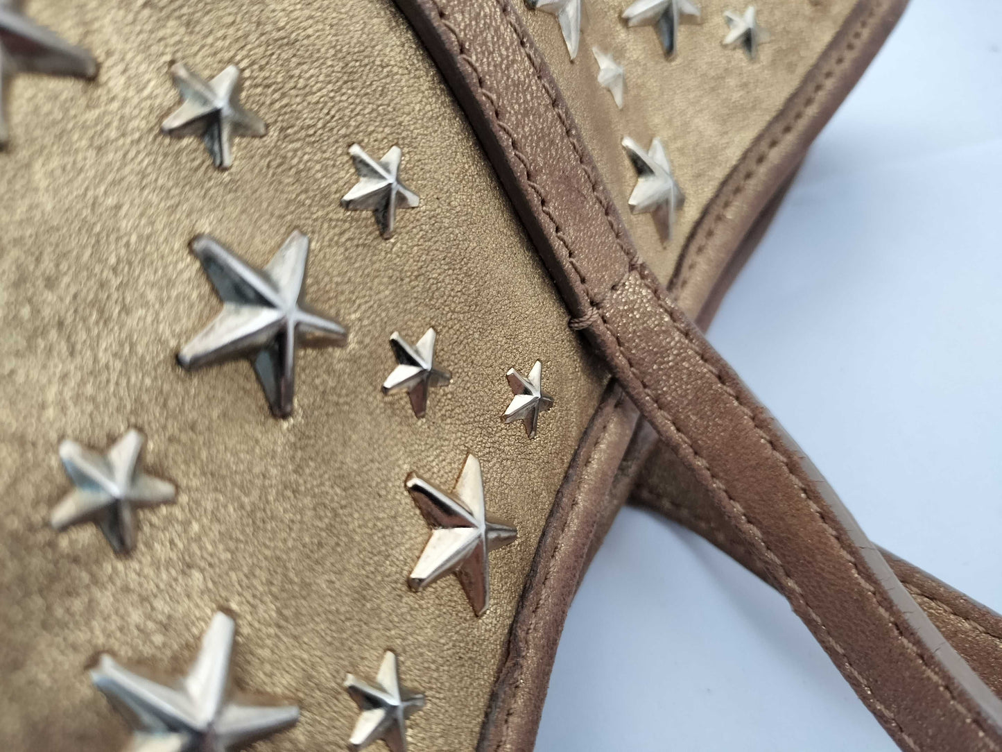 JIMMY CHOO Leather Handbag Gold Handbag