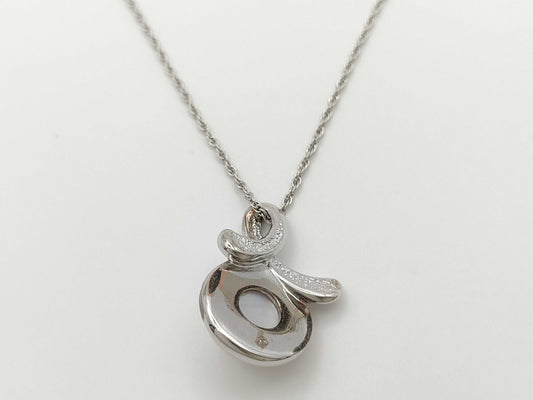 TASAKI Mabe Pearl Necklace, Approx. 13.8mm Diameter, 6.4g, Metal/SV925