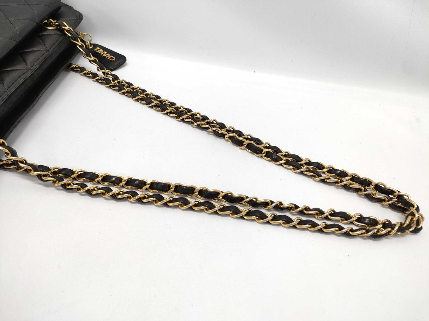 CHANEL black shoulder bag, model year unknown