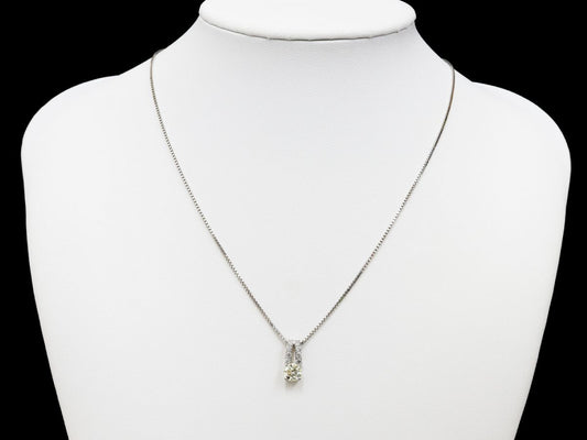 D0.837ct/0.21ct Pt900/850 6.0g Necklace