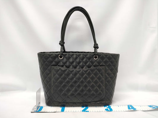 CHANEL Cambon Line Tote Bag in Black, Lambskin, 8956607