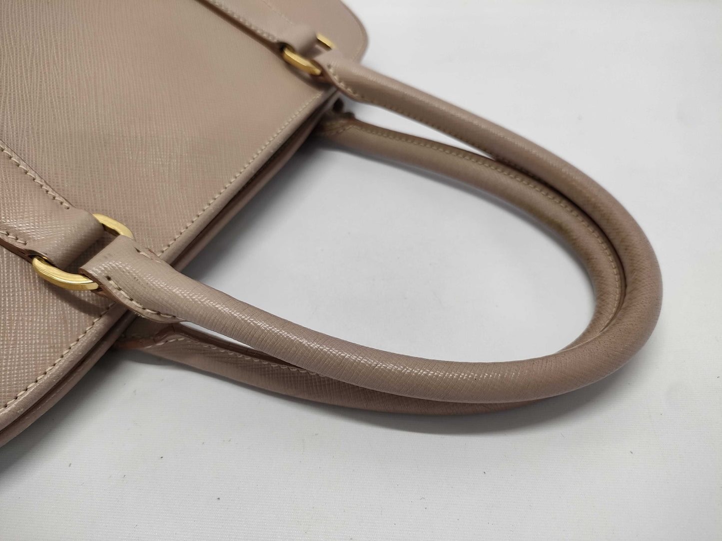 PRADA PRADA Logo Plate Saffiano 2-Way Handbag