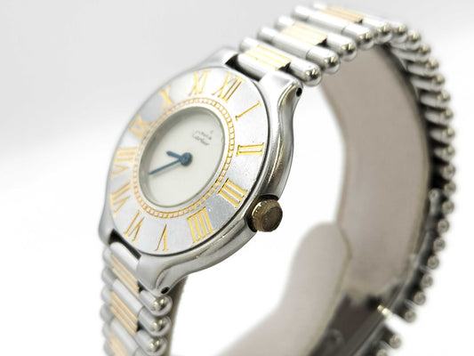 Cartier Must 21 901014146 Quartz White Dial Women's Watch