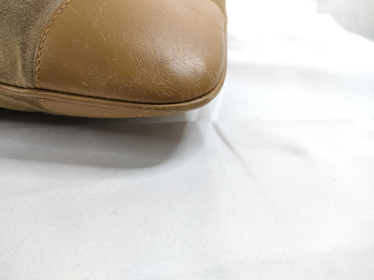 GUCCI Bamboo Jackie Suede Shoulder Bag