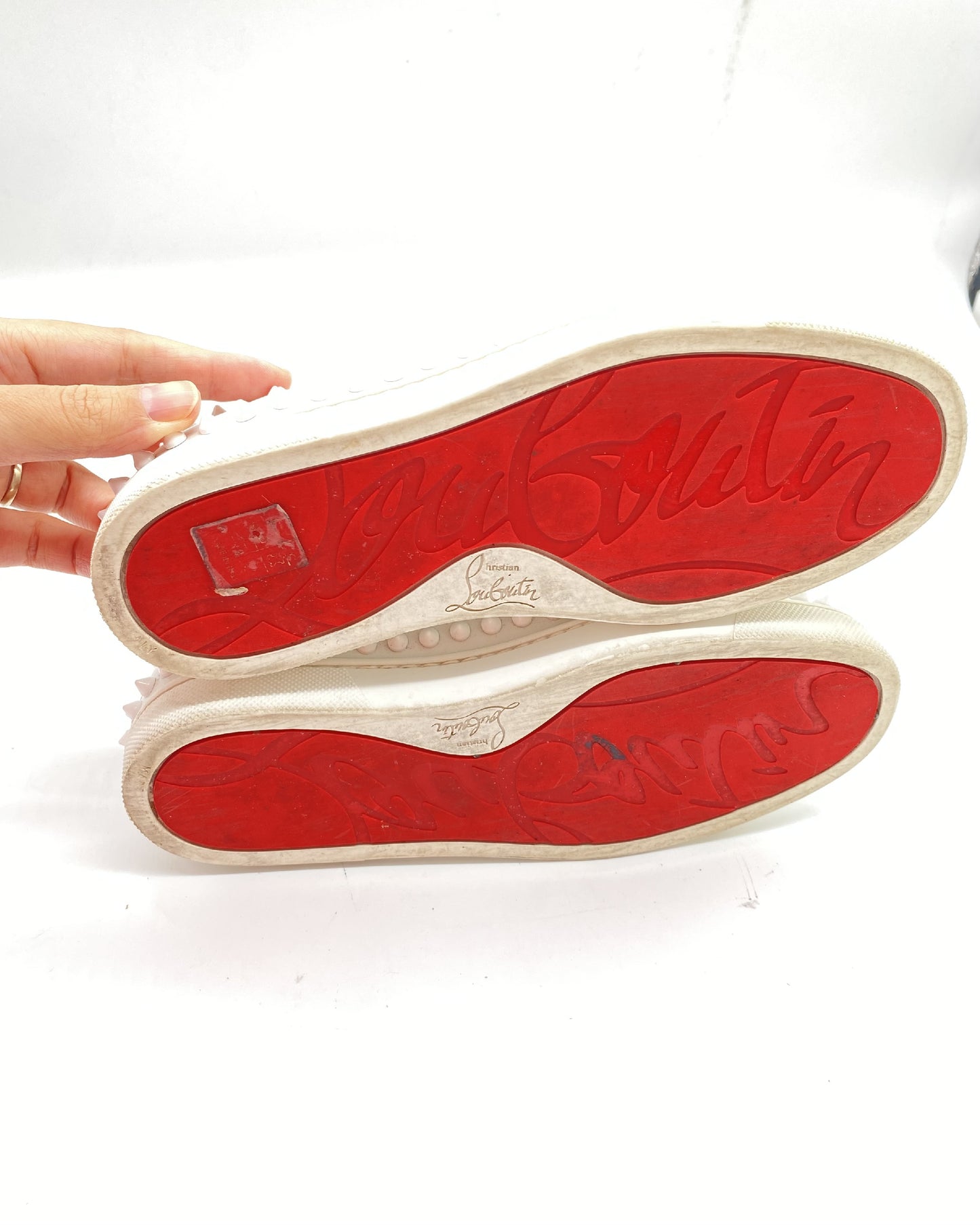 Christian Louboutin Studded Sneakers, Size 35.5, Loafers