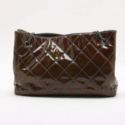 CHANEL Matelasse 2.55 Patent Leather Chain Tote Bag, 15 Series