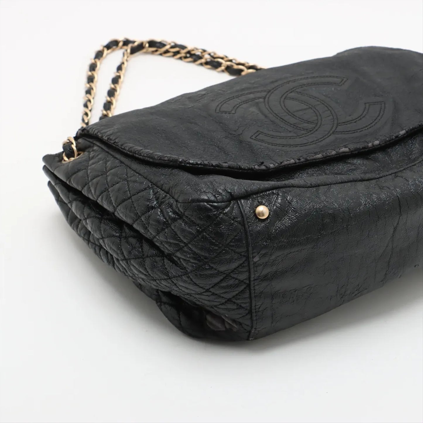 CHANEL Coco Mark Patent Leather Chain Shoulder Bag with Sticker and Card, No. 11, Dust Bag, Shoulder Bag