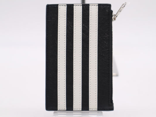 BALENCIAGA 721896 Balenciaga x Adidas Leather Fragment Case Black 203437 Wallet