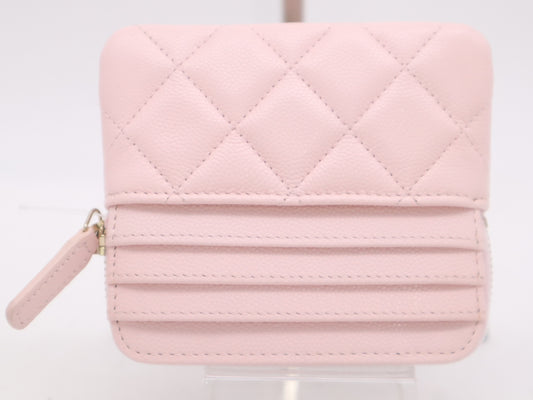 CHANEL AP2741 Caviar Skin Coco Mark Matelasse Coin Case Pink 32075703 Coin Case