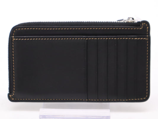 LOEWE C510G17X01 Calfskin Puzzle Stitch Card Case Smart Wallet Black