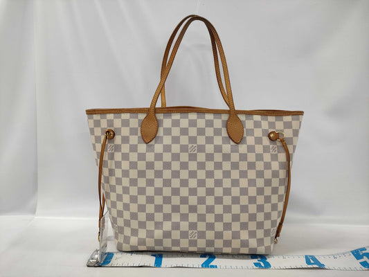 LOUIS VUITTON N41605 Azur Neverfull MM Rose Ballerine Tote Bag