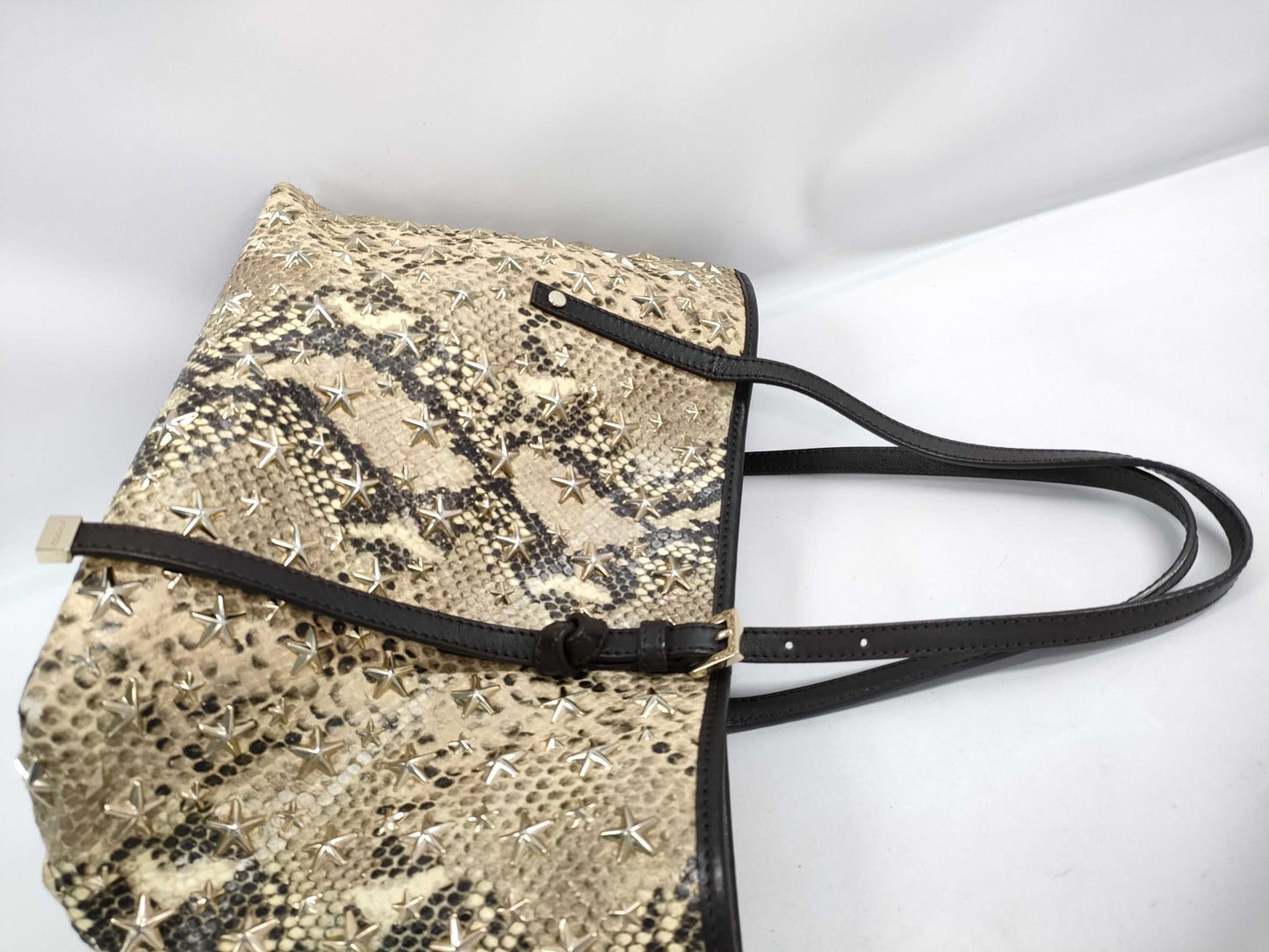 JIMMY CHOO Python Star Tote Bag