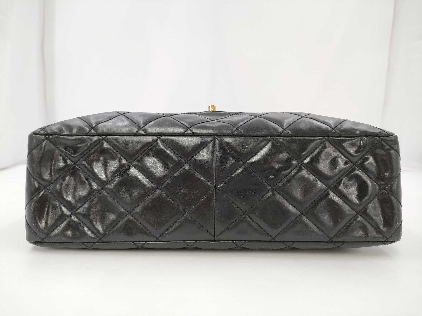 CHANEL Chain Shoulder Bag, Deca Matelasse 30, Single Flap, Lambskin, Black, GD Hardware, A04412, No. 4, Shoulder Bag