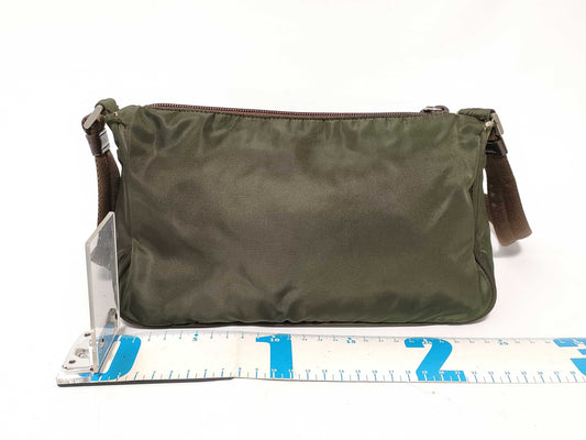 PRADA Nylon Prada Shoulder Bag with Triangle Logo