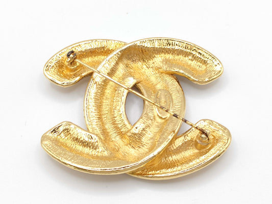 CHANEL Matelasse Brooch Coco Mark Brooch