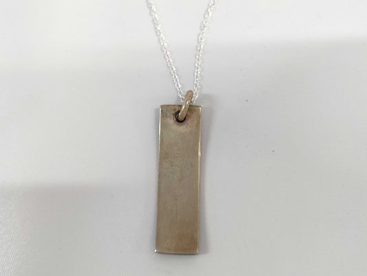 Tiffany & Co. Coin Edge Bar Necklace SV925 Titanium Necklace