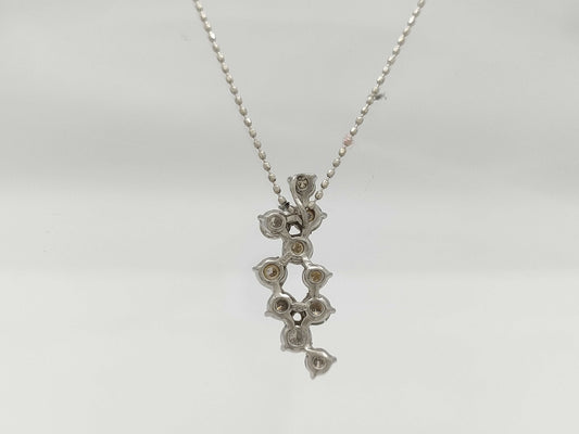 D1.20ct PT900/K18WG 3.4g Necklace