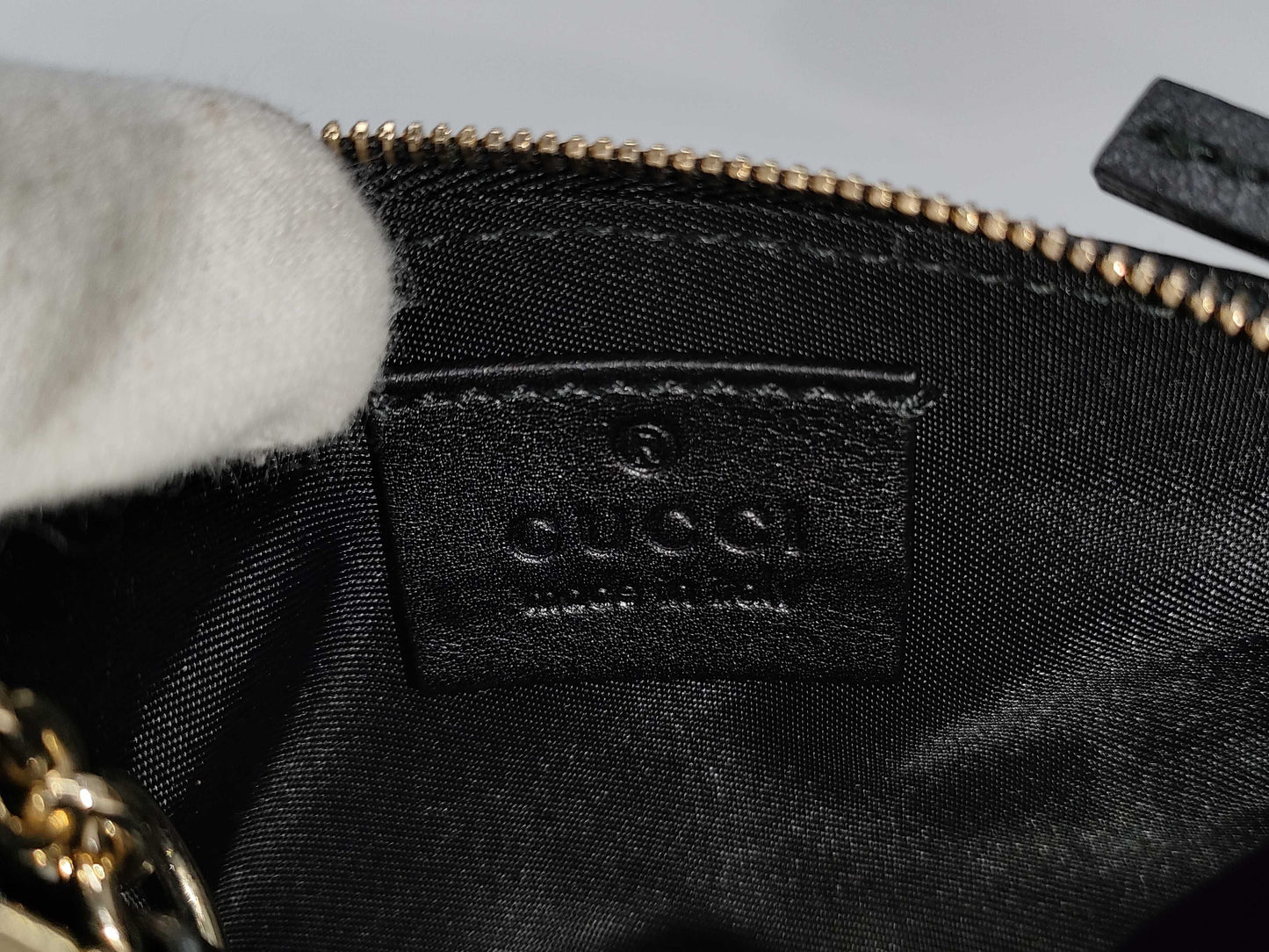 GUCCI Gucci Coin Case with Key Ring Guccissima Coin Case