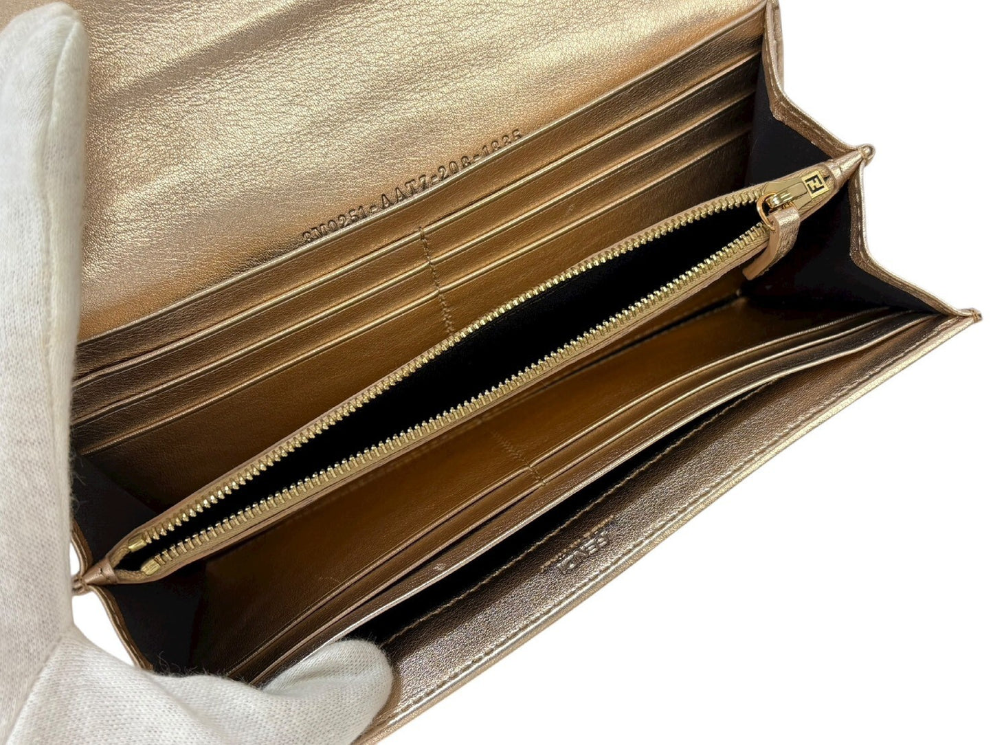 FENDI Pink Gold Long Wallet