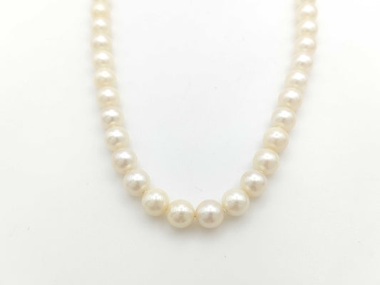 Pearl diameter approximately 8.4mm-8.9mm, Sterling Silver, 46.0g, Necklace