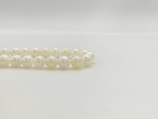 Pearl Necklace, Diameter: Approx. 7.0-7.4mm, Sterling Silver, 32.9g