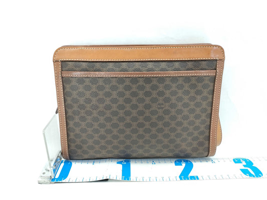 CELINE Macadam Clutch PVC/Brown Clutch Bag