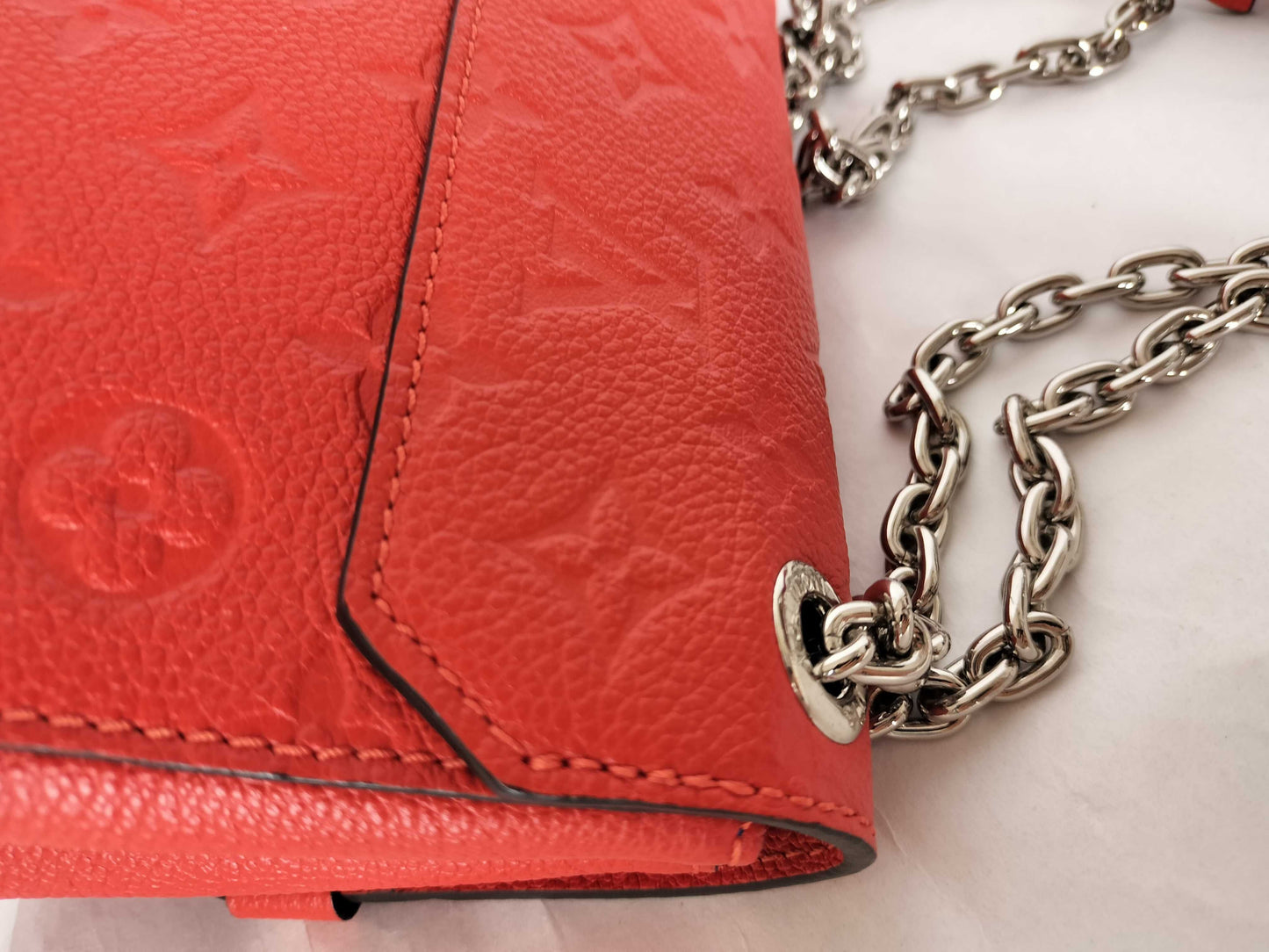 LOUIS VUITTON Monogram Empreinte LOUIS VUITTON Vavin BB Empreinte/Tonic Orange Shoulder Bag