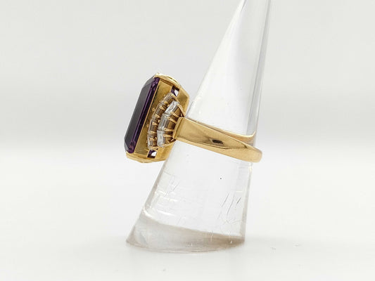 AM14.28ct D1.36ct K18 10.9g Ring