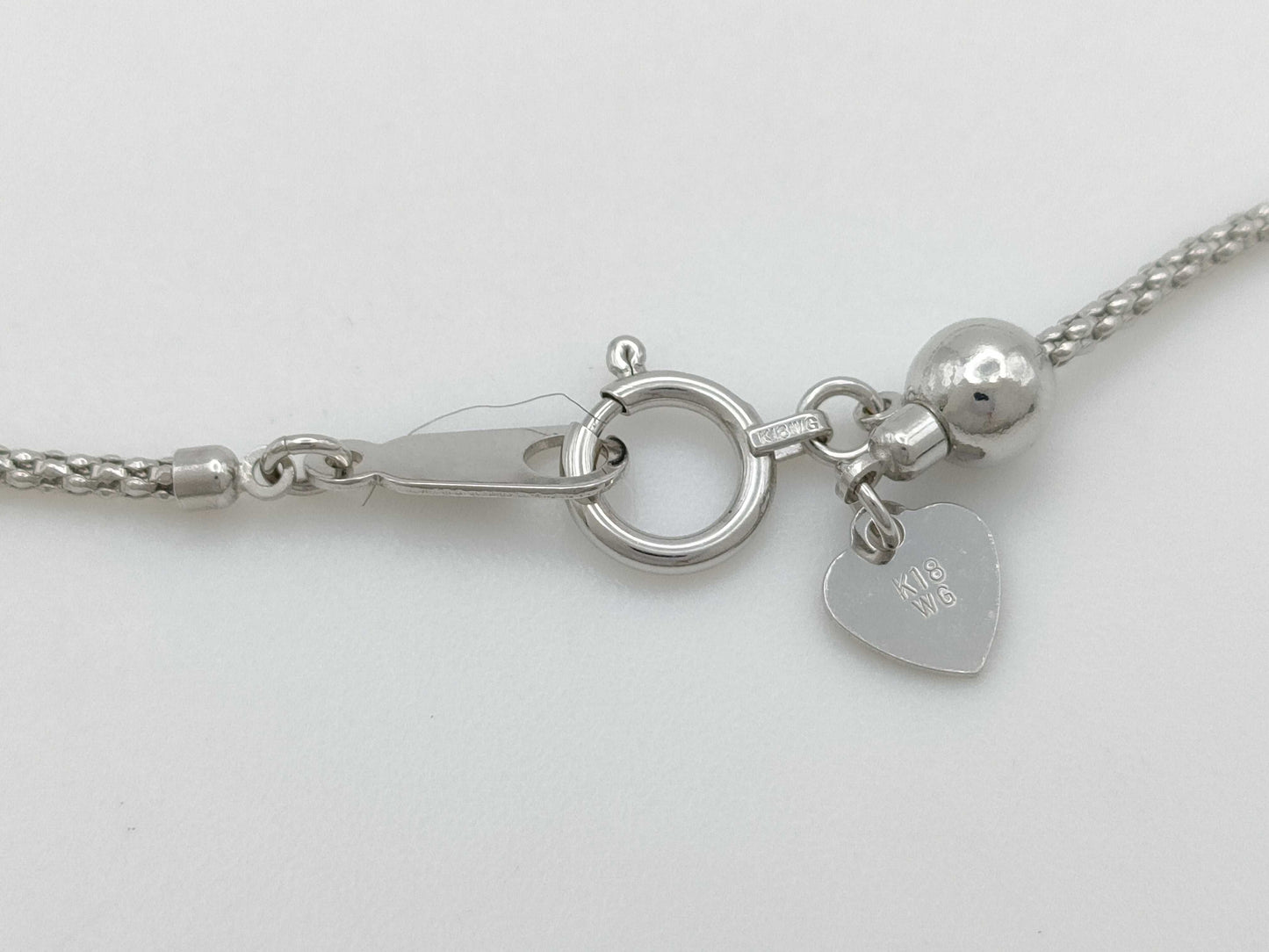 D0.30ct FD0.34ct K18WG 6.6g Necklace