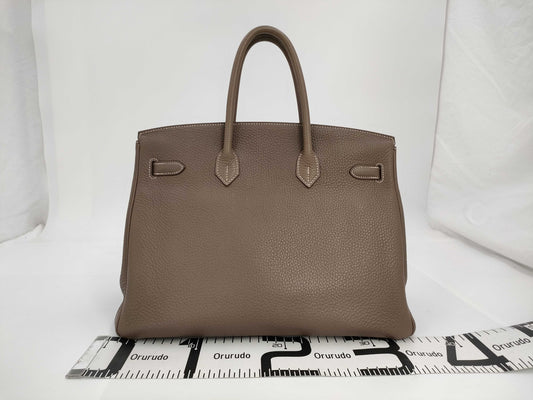 HERMES Birkin 35 □N Silver Hardware Handbag