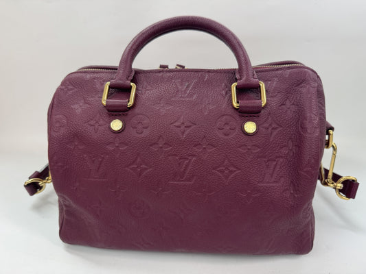 LOUIS VUITTON Speedy Bandouliere 25 with Aurore Shoulder Strap and Clochet Handbag