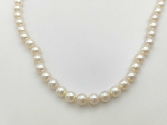 TASAKI Pearl Necklace, 7.9-8.3mm Diameter, Sterling Silver, 70.9g