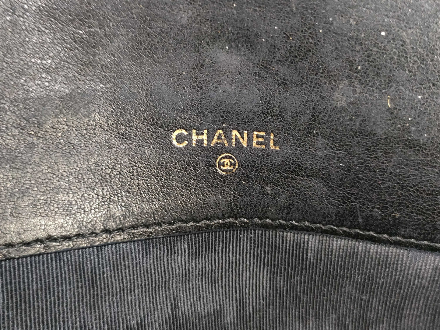 CHANEL Bicolore Lambskin Bi-fold Long Wallet in Black